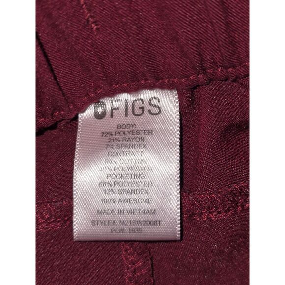 FIGS Burgundy High Waisted Scrub Joggers Womens M/T Pants Modern Fit Technical - Picture 8 of 8